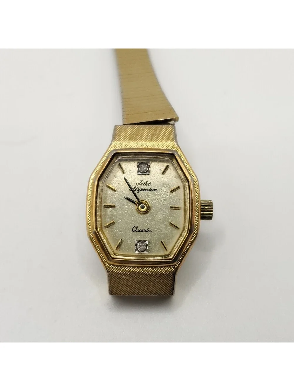 Vintage Jules Jurgensen Ladies Quartz Watch 16mm For Parts Or Repair
